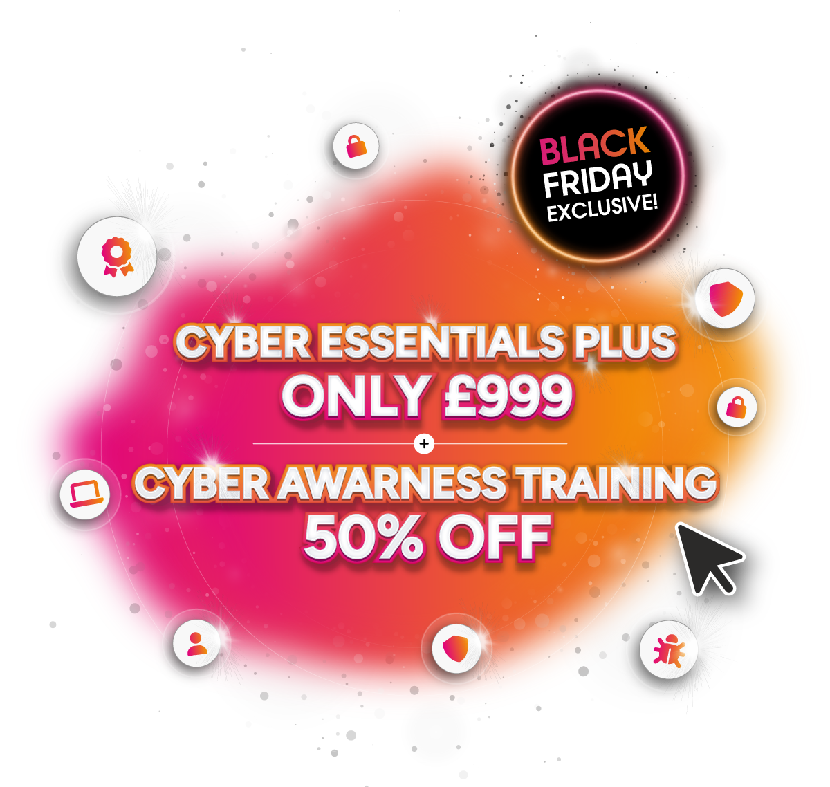 Black Friday promotional graphic featuring 