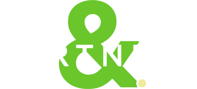 Logo featuring a stylized green ampersand and the word 