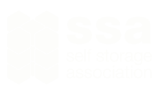 Logo of the Self Storage Association featuring stylized letters 